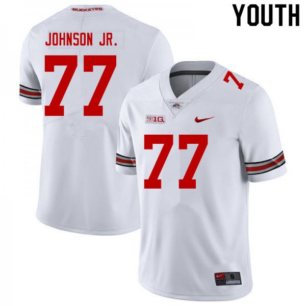 Ohio State Buckeyes #77 Paris Johnson Jr. Youth University Jersey White OSU38431